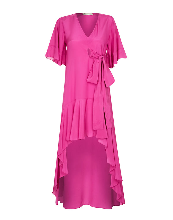 VESTIDO DE SEDA LILA PINK