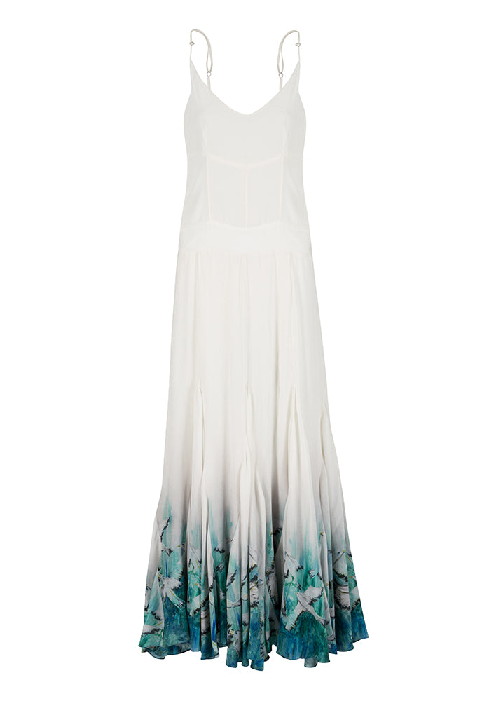 VESTIDO INDONESIA DE SEDA BALI BIRDS