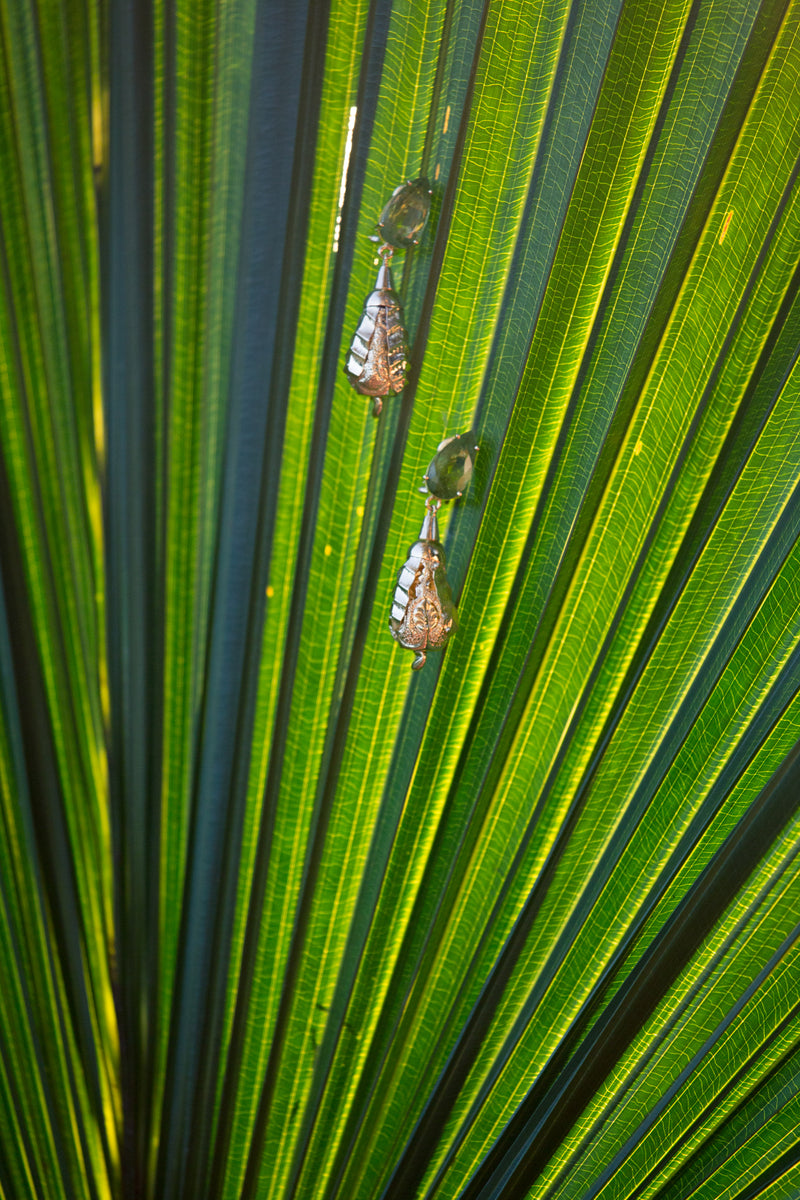 Brinco Turmalina Verde Caju