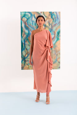 VESTIDO LONGO OMBRO DE SEDA IARA