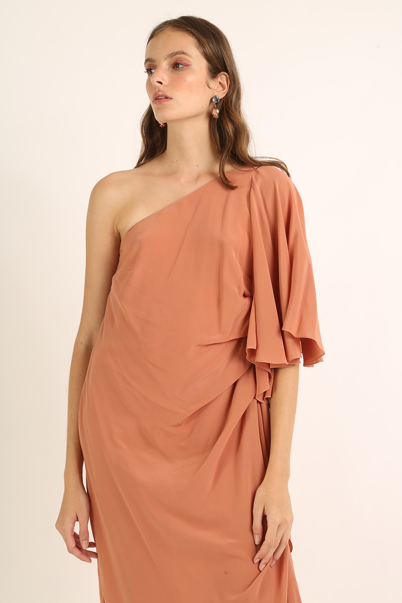 VESTIDO LONGO OMBRO DE SEDA IARA