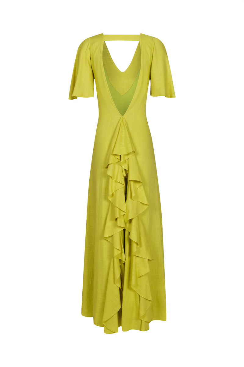 VESTIDO LONGO BABADOS MARI-MARI