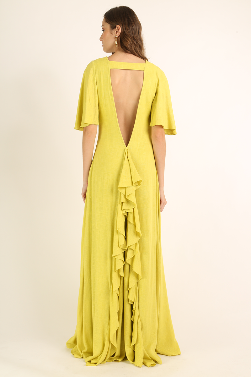 VESTIDO LONGO BABADOS MARI-MARI